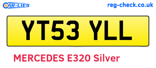 YT53YLL are the vehicle registration plates.