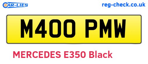 M400PMW are the vehicle registration plates.