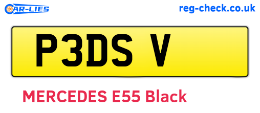 P3DSV are the vehicle registration plates.
