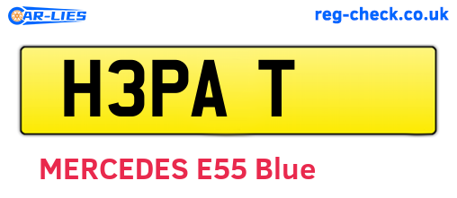 H3PAT are the vehicle registration plates.
