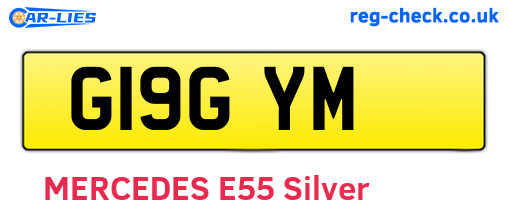 G19GYM are the vehicle registration plates.