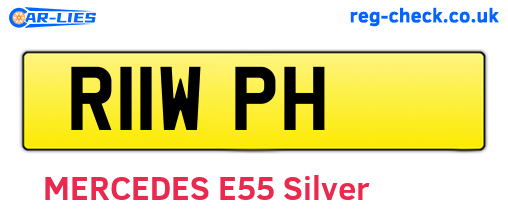 R11WPH are the vehicle registration plates.