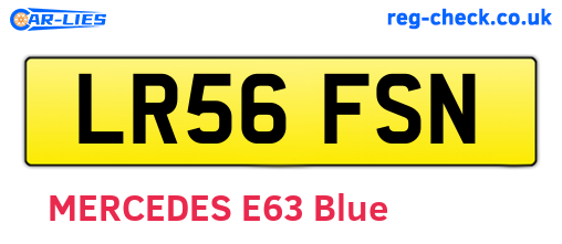 LR56FSN are the vehicle registration plates.