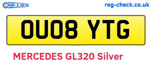 OU08YTG are the vehicle registration plates.