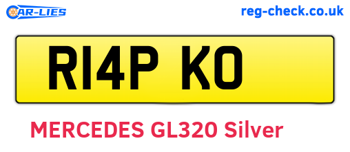 R14PKO are the vehicle registration plates.