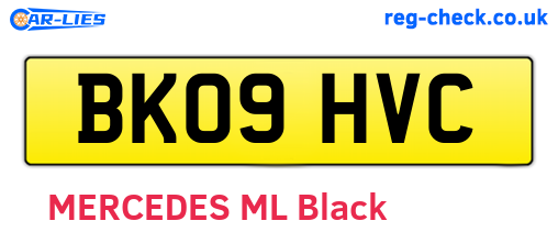 BK09HVC are the vehicle registration plates.