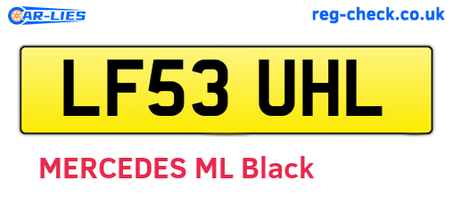 LF53UHL are the vehicle registration plates.