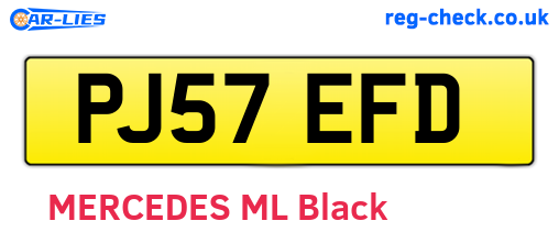 PJ57EFD are the vehicle registration plates.