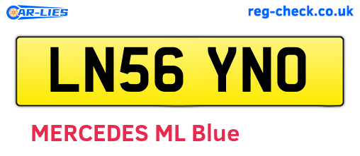 LN56YNO are the vehicle registration plates.