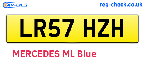 LR57HZH are the vehicle registration plates.