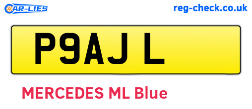 P9AJL are the vehicle registration plates.