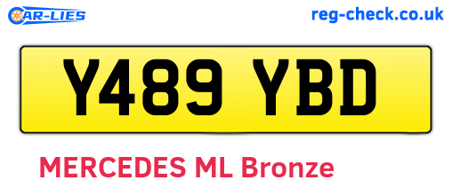 Y489YBD are the vehicle registration plates.