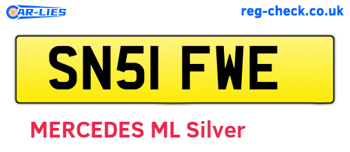 SN51FWE are the vehicle registration plates.