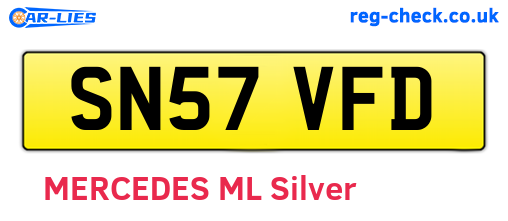 SN57VFD are the vehicle registration plates.