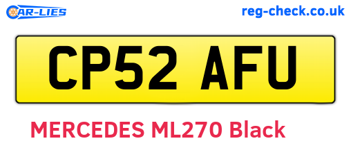 CP52AFU are the vehicle registration plates.