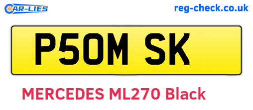 P50MSK are the vehicle registration plates.