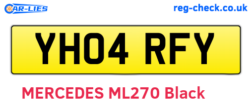 YH04RFY are the vehicle registration plates.