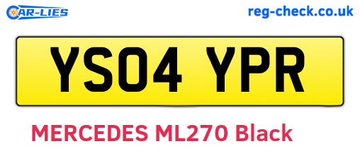 YS04YPR are the vehicle registration plates.