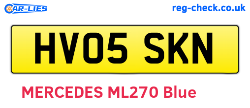 HV05SKN are the vehicle registration plates.