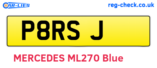 P8RSJ are the vehicle registration plates.