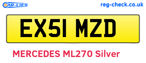 EX51MZD are the vehicle registration plates.