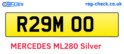 R29MOO are the vehicle registration plates.