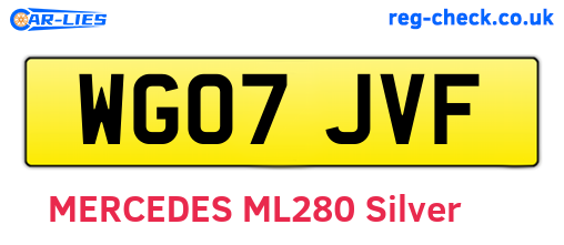 WG07JVF are the vehicle registration plates.