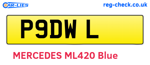 P9DWL are the vehicle registration plates.