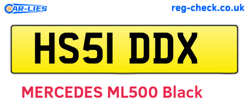 HS51DDX are the vehicle registration plates.