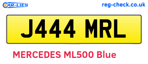 J444MRL are the vehicle registration plates.