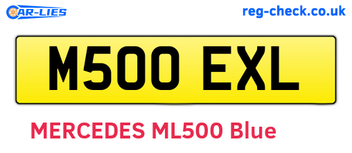 M500EXL are the vehicle registration plates.