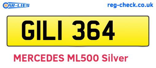 GIL1364 are the vehicle registration plates.