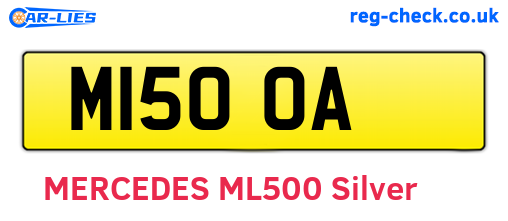 M15OOA are the vehicle registration plates.