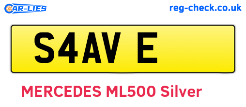 S4AVE are the vehicle registration plates.