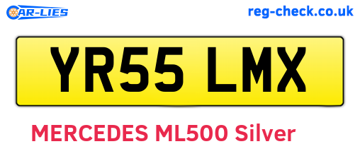 YR55LMX are the vehicle registration plates.
