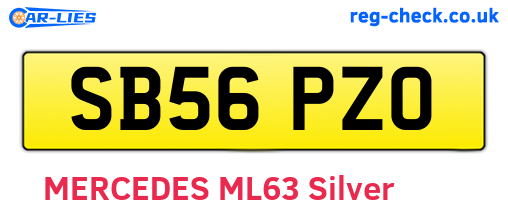 SB56PZO are the vehicle registration plates.