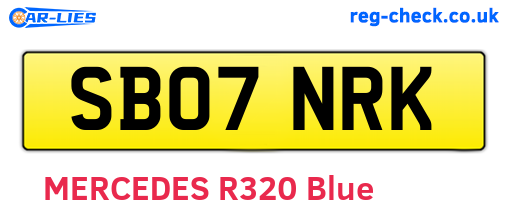 SB07NRK are the vehicle registration plates.