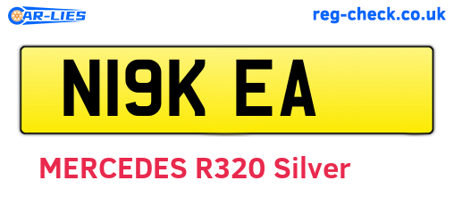 N19KEA are the vehicle registration plates.