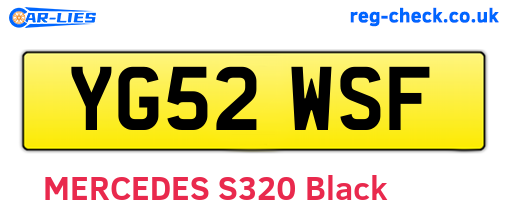 YG52WSF are the vehicle registration plates.