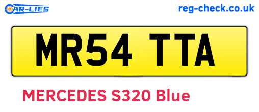 MR54TTA are the vehicle registration plates.