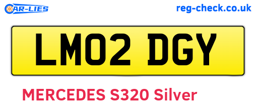 LM02DGY are the vehicle registration plates.