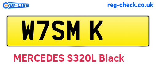 W7SMK are the vehicle registration plates.