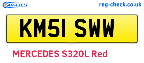 KM51SWW are the vehicle registration plates.