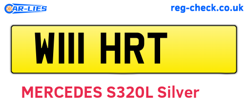 W111HRT are the vehicle registration plates.