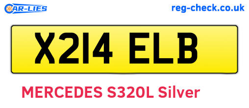 X214ELB are the vehicle registration plates.