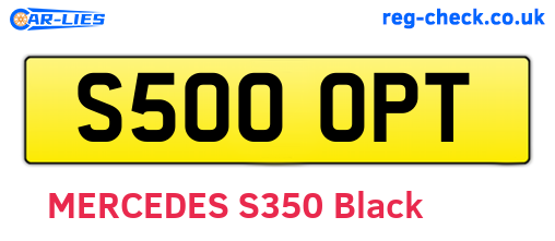 S500OPT are the vehicle registration plates.