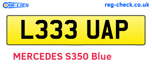 L333UAP are the vehicle registration plates.