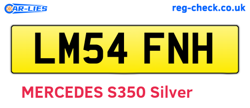 LM54FNH are the vehicle registration plates.