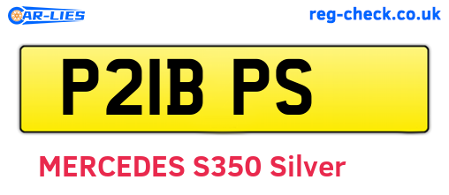 P21BPS are the vehicle registration plates.