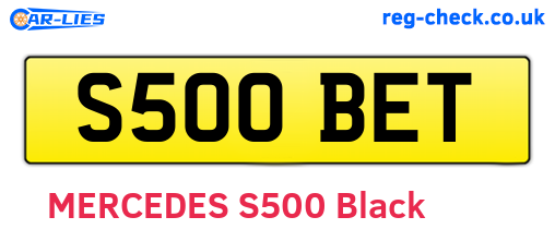 S500BET are the vehicle registration plates.